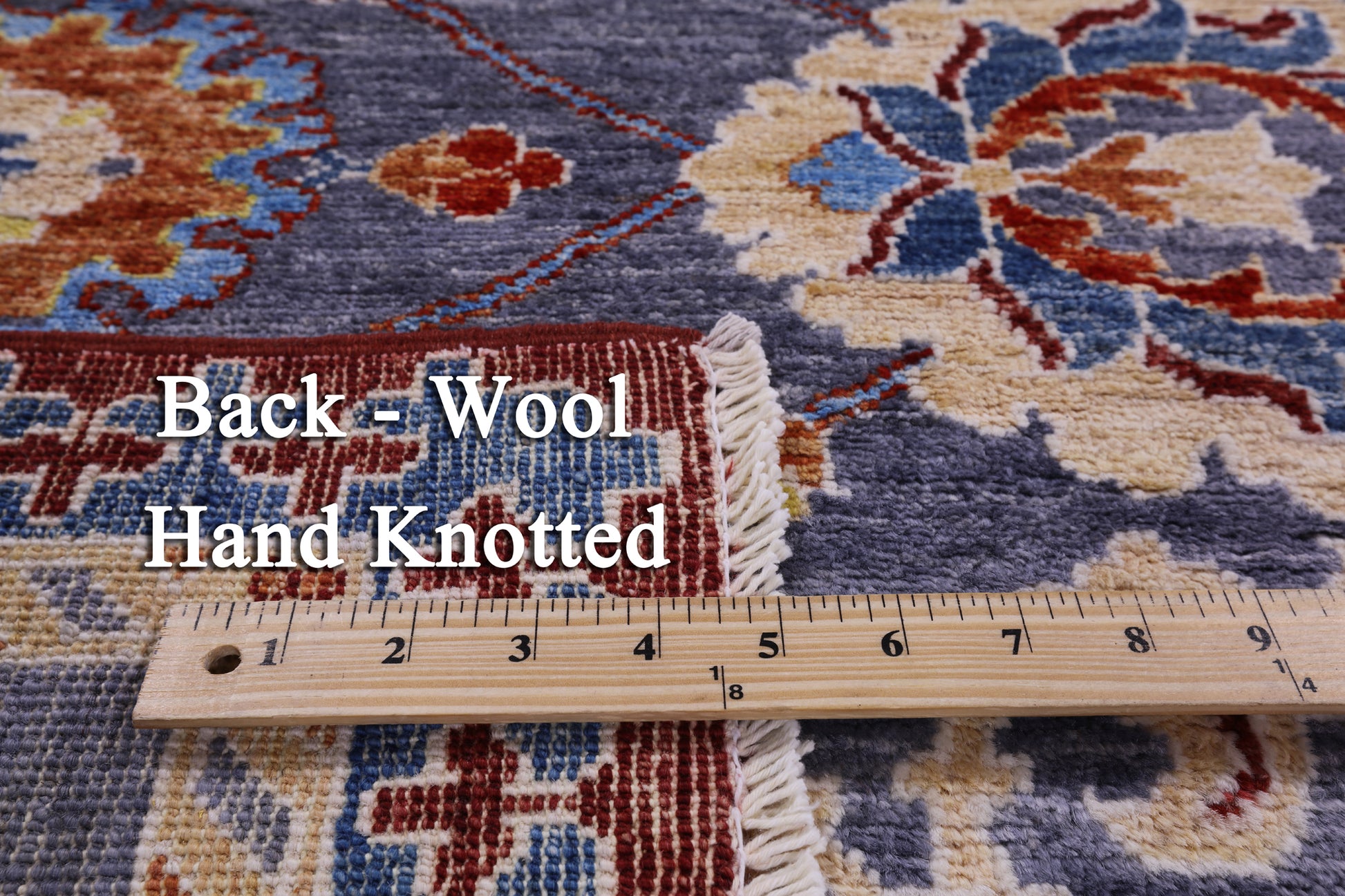 Grey Persian Fine Serapi Hand Knotted Wool Rug - 3' 10" X 5' 10" - Golden Nile