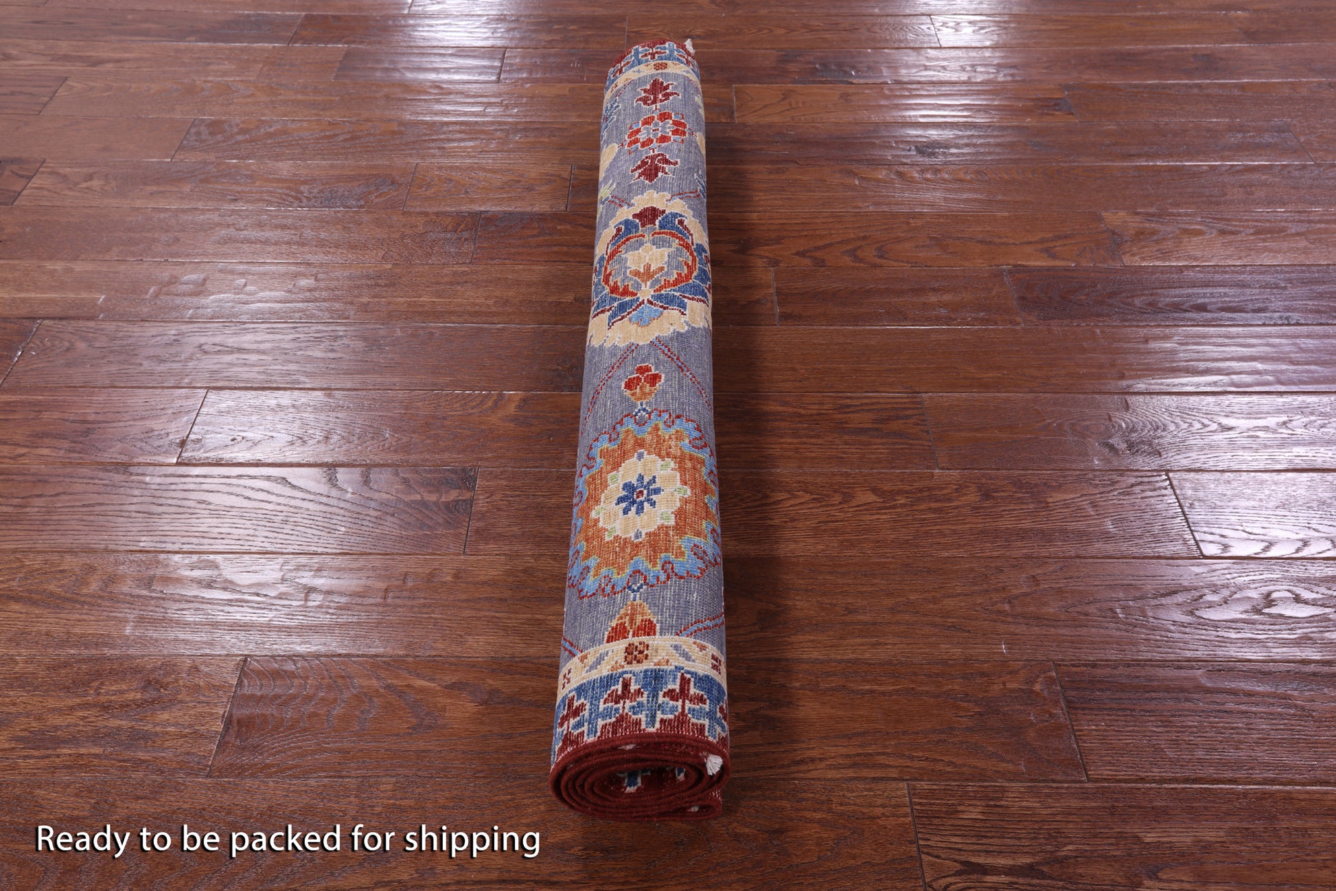 Grey Persian Fine Serapi Hand Knotted Wool Rug - 3' 10" X 5' 10" - Golden Nile