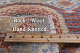 Geometric Persian Mamluk Hand Knotted Wool Runner Rug - 2' 8" X 9' 9" - Golden Nile
