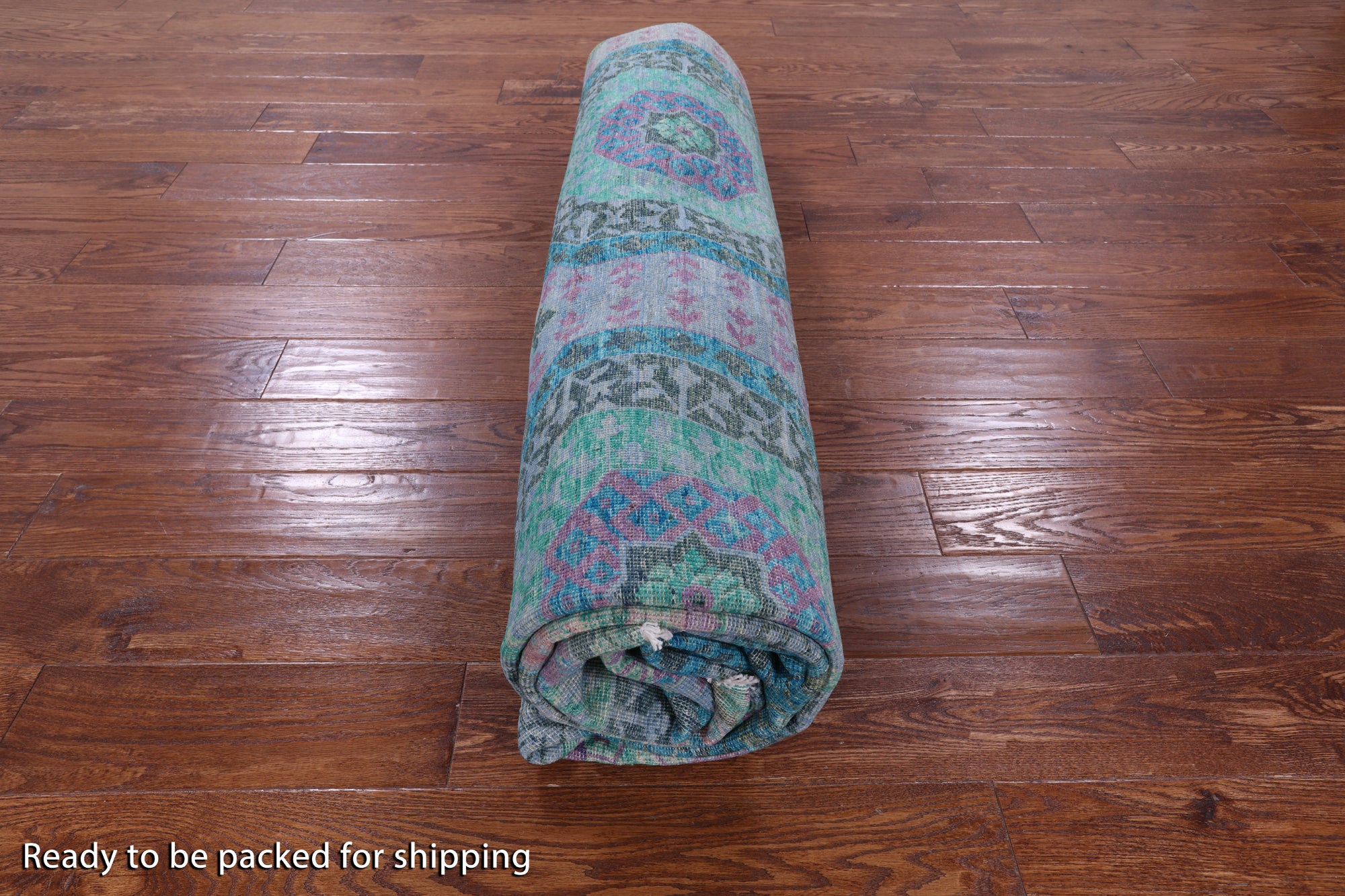 Geometric Persian Mamluk Hand Knotted Wool Rug - 7' 10" X 9' 8" - Golden Nile
