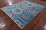 Geometric Persian Mamluk Hand Knotted Wool Rug - 7' 10" X 9' 8" - Golden Nile