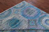 Geometric Persian Mamluk Hand Knotted Wool Rug - 7' 10" X 9' 8" - Golden Nile
