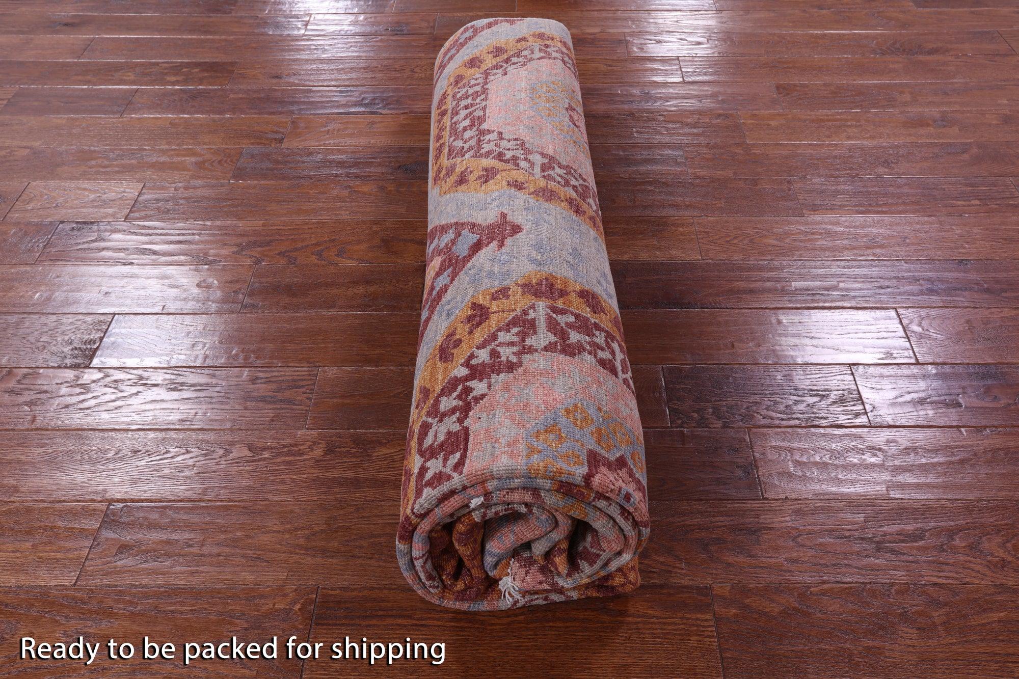 Geometric Persian Mamluk Hand Knotted Wool Rug - 8' 0" X 10' 7" - Golden Nile