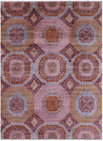 Geometric Persian Mamluk Hand Knotted Wool Rug - 8' 0" X 10' 7" - Golden Nile