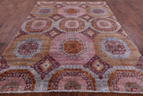 Geometric Persian Mamluk Hand Knotted Wool Rug - 8' 0" X 10' 7" - Golden Nile