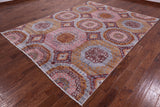 Geometric Persian Mamluk Hand Knotted Wool Rug - 8' 0" X 10' 7" - Golden Nile