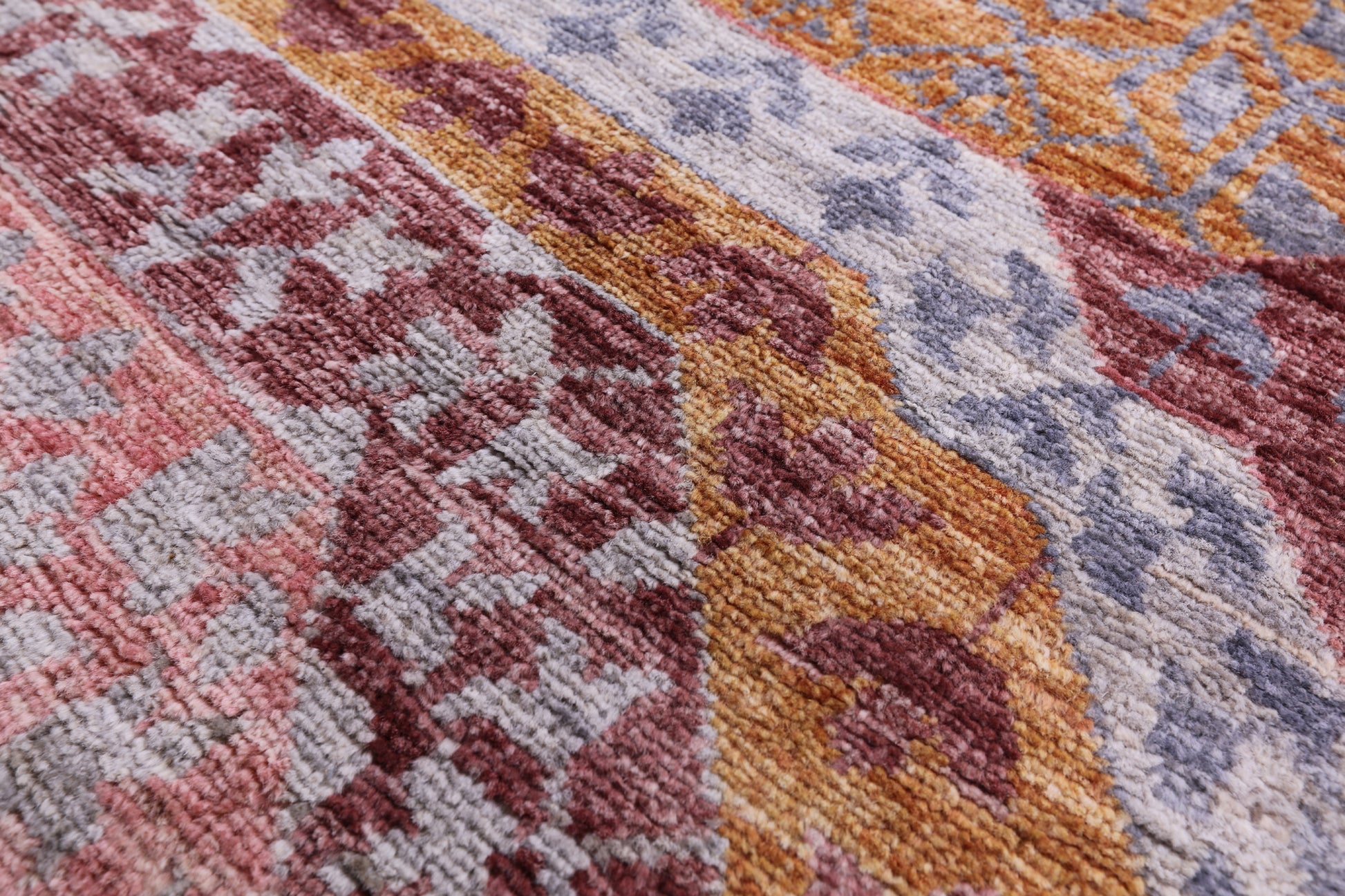 Geometric Persian Mamluk Hand Knotted Wool Rug - 8' 0" X 10' 7" - Golden Nile