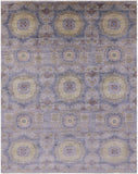 Geometric Persian Mamluk Handmade Wool Rug - 8' 0" X 9' 10" - Golden Nile