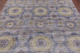 Geometric Persian Mamluk Handmade Wool Rug - 8' 0" X 9' 10" - Golden Nile