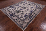 Ivory Persian Fine Serapi Handmade Wool Rug - 8' 0" X 9' 10" - Golden Nile