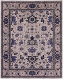 Ivory Persian Fine Serapi Handmade Wool Rug - 8' 0" X 9' 10" - Golden Nile