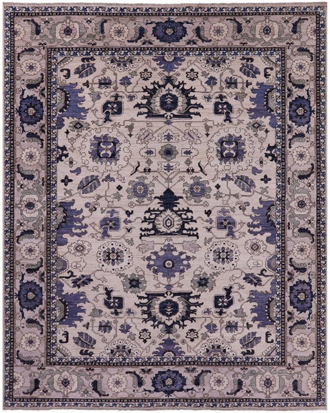Ivory Persian Fine Serapi Handmade Wool Rug - 8' 0" X 9' 10" - Golden Nile