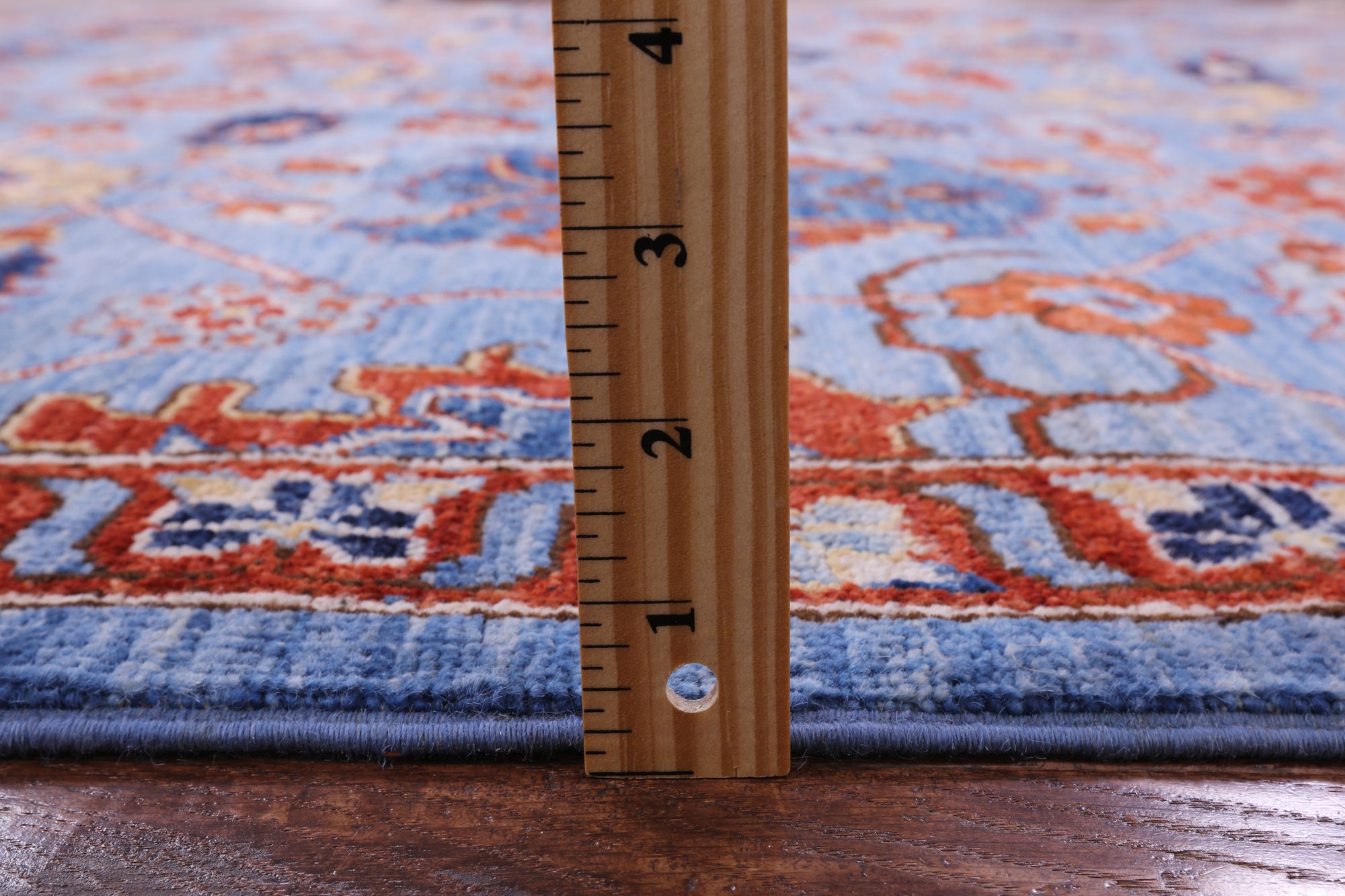 Blue Persian Fine Serapi Handmade Wool Rug - 8' 10" X 12' 0" - Golden Nile
