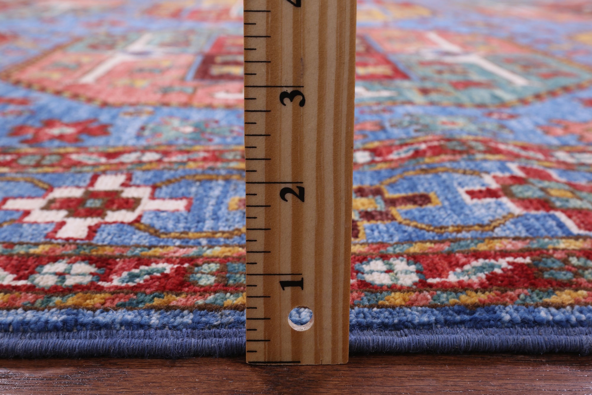 Blue Turkmen Ersari Handmade Wool Rug - 6' 1" X 9' 0" - Golden Nile