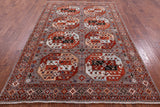 Turkmen Ersari Hand Knotted Wool Rug - 6' 2" X 8' 11" - Golden Nile