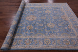 Blue Peshawar Hand Knotted Wool Rug - 6' 8" X 9' 8" - Golden Nile