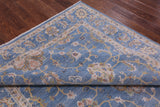 Blue Peshawar Hand Knotted Wool Rug - 6' 8" X 9' 8" - Golden Nile