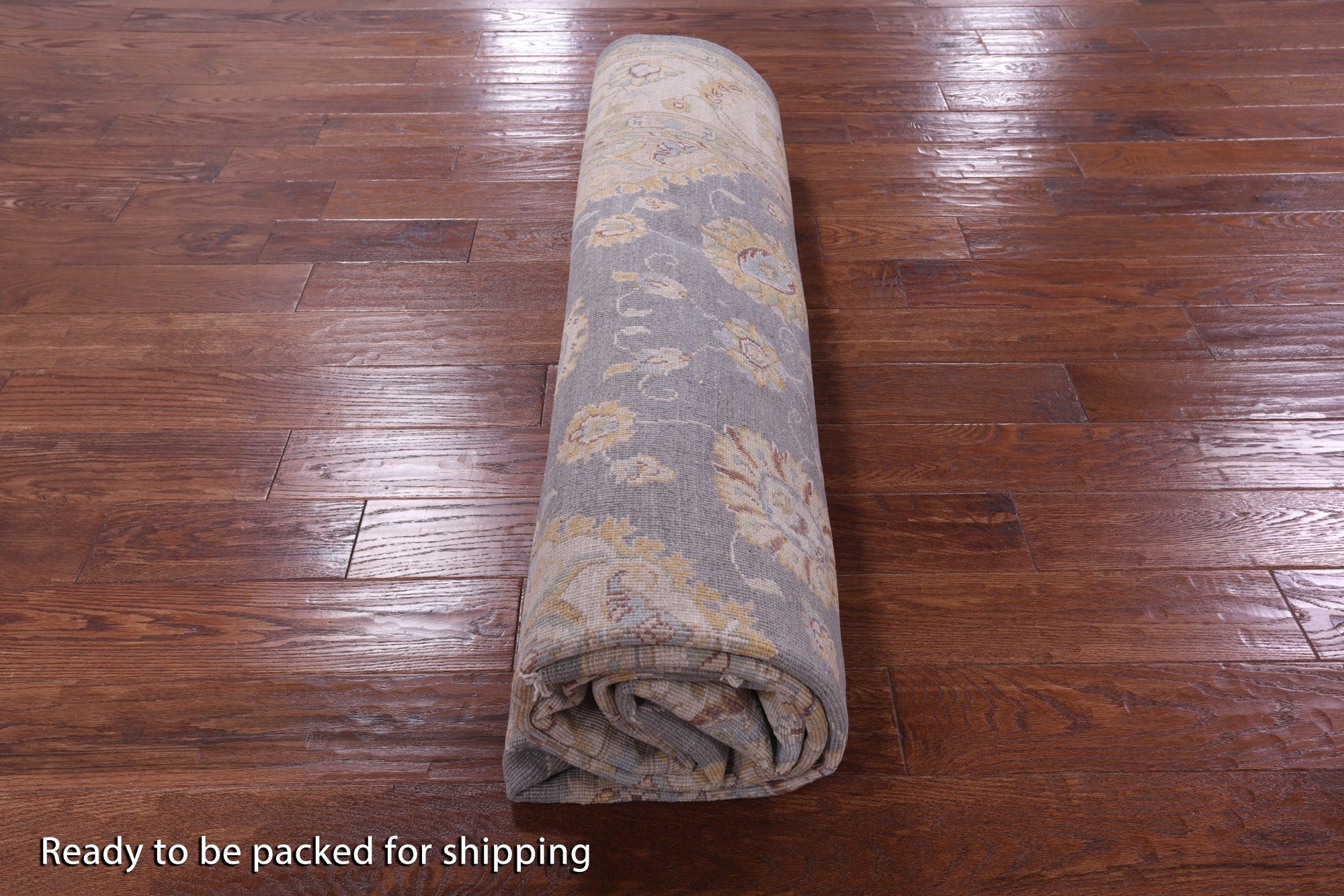 Grey Peshawar Handmade Wool Rug - 8' 1" X 9' 6" - Golden Nile