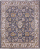 Grey Peshawar Handmade Wool Rug - 8' 1" X 9' 6" - Golden Nile