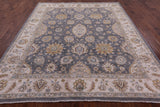 Grey Peshawar Handmade Wool Rug - 8' 1" X 9' 6" - Golden Nile