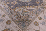 Grey Peshawar Handmade Wool Rug - 8' 1" X 9' 6" - Golden Nile
