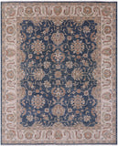 Blue Peshawar Handmade Wool Rug - 8' 2" X 10' 0" - Golden Nile