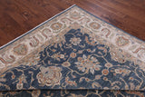 Blue Peshawar Handmade Wool Rug - 8' 2" X 10' 0" - Golden Nile