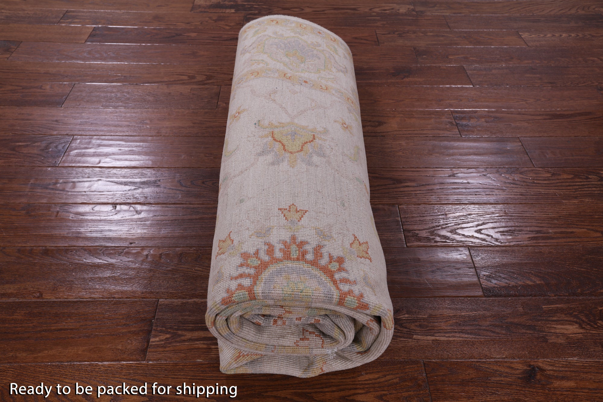 Ivory Peshawar Handmade Wool Rug - 6' 4" X 9' 8" - Golden Nile