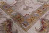 Ivory Peshawar Handmade Wool Rug - 6' 4" X 9' 8" - Golden Nile