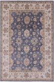 Grey Peshawar Handmade Wool Rug - 6' 4" X 9' 8" - Golden Nile