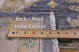 Grey Peshawar Handmade Wool Rug - 6' 4" X 9' 8" - Golden Nile