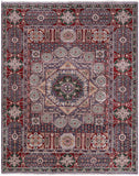 Geometric Persian Mamluk Hand Knotted Wool Rug - 5' 2" X 6' 6" - Golden Nile