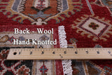 Red Persian Fine Serapi Hand Knotted Wool Rug - 5' 2" X 6' 7" - Golden Nile