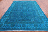 Full Pile Overdyed Hand Knotted Wool Rug - 9' 0" X 12' 0" - Golden Nile
