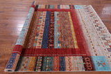 Tribal Persian Gabbeh Hand Knotted Wool Rug - 6' 8" X 9' 8" - Golden Nile