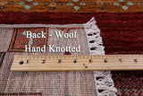 Tribal Persian Gabbeh Hand Knotted Wool Rug - 6' 8" X 9' 8" - Golden Nile