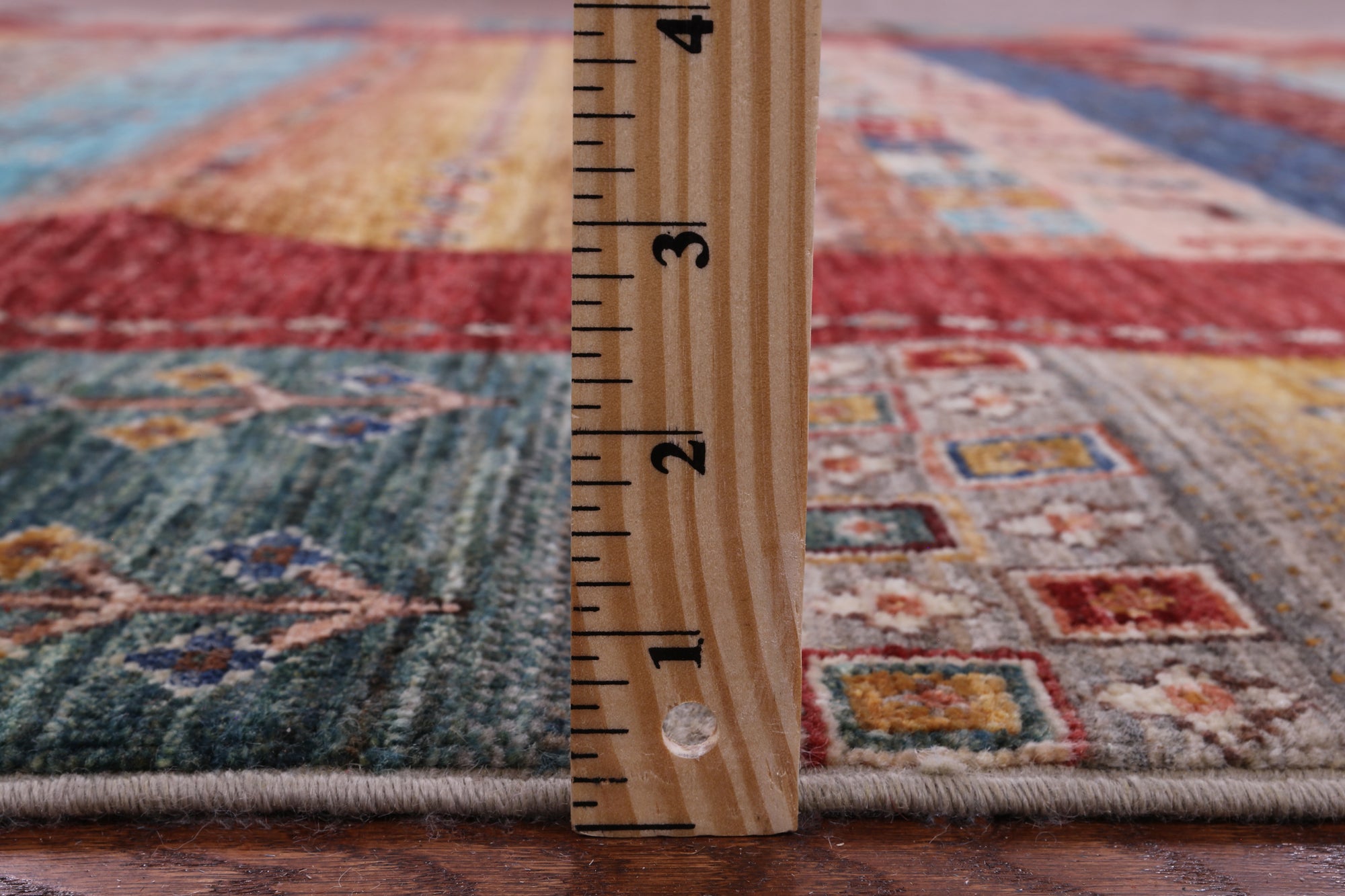 Tribal Persian Gabbeh Hand Knotted Wool Rug - 6' 8" X 9' 8" - Golden Nile