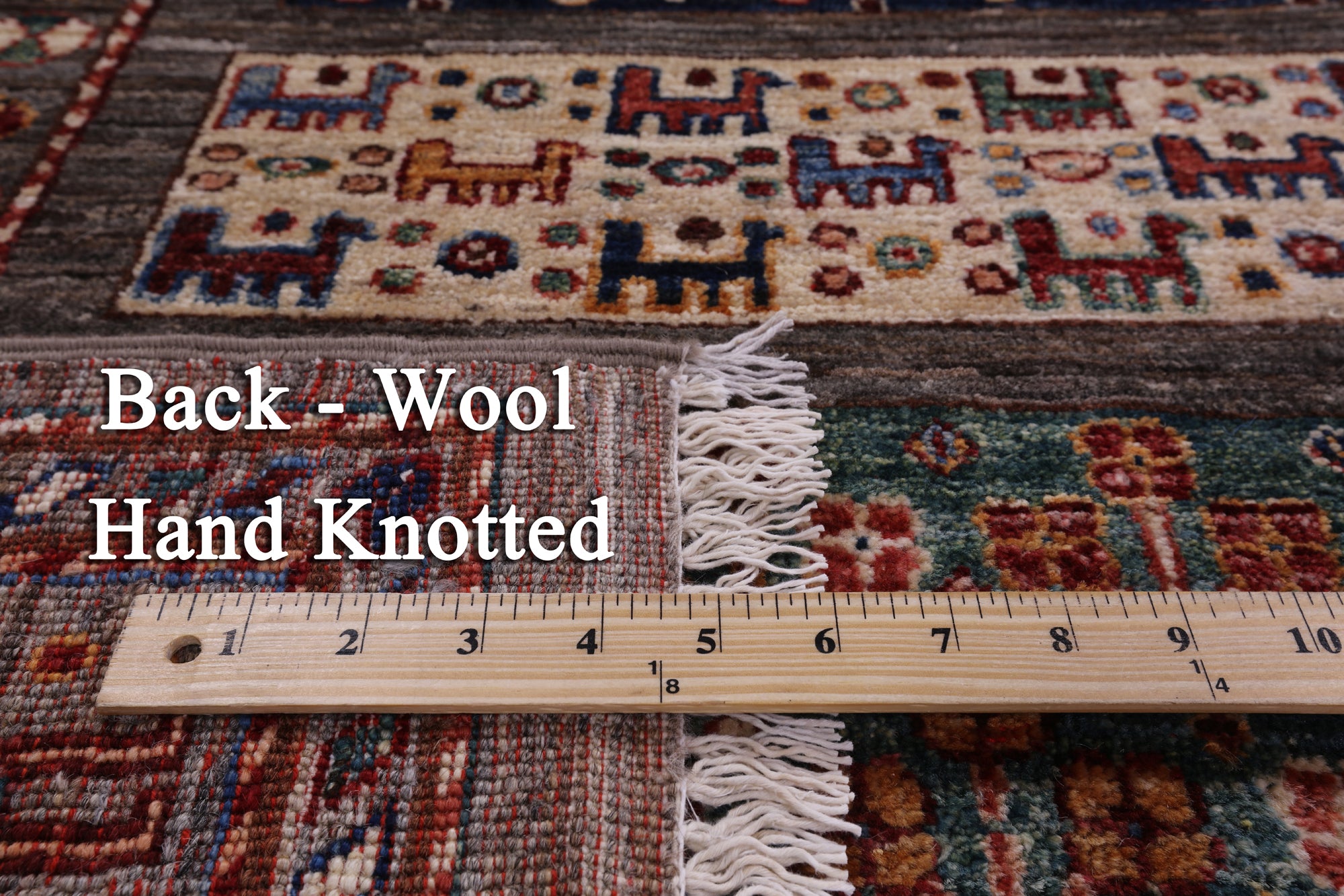 Persian Gabbeh Hand Knotted Wool Rug - 6' 11" X 9' 9" - Golden Nile