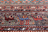 Persian Gabbeh Hand Knotted Wool Rug - 6' 11" X 9' 9" - Golden Nile
