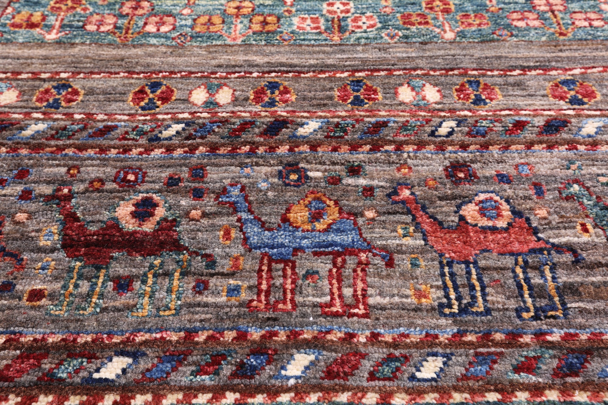 Persian Gabbeh Hand Knotted Wool Rug - 6' 11" X 9' 9" - Golden Nile
