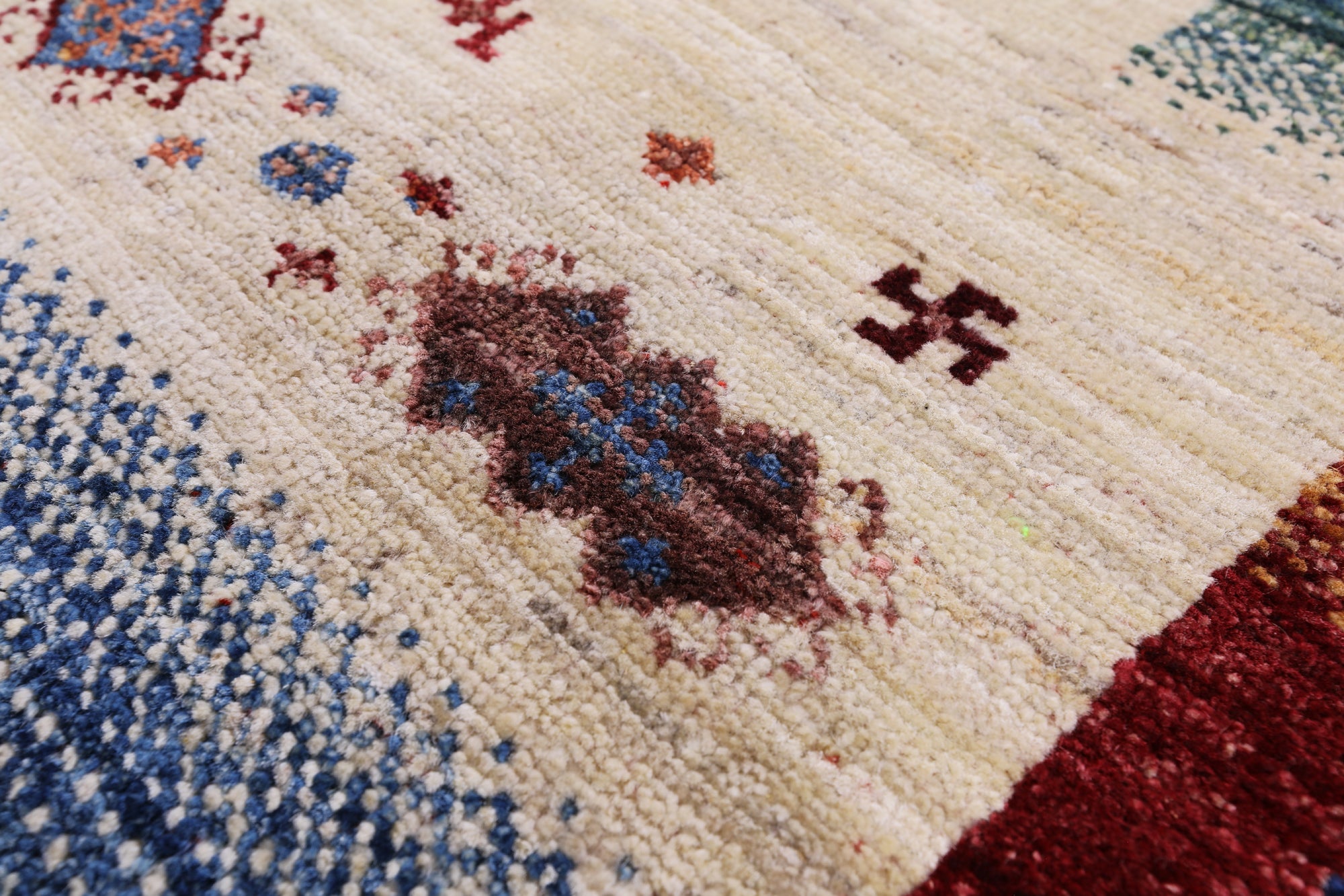 Tribal Persian Gabbeh Hand Knotted Wool Rug - 6' 7" X 9' 7" - Golden Nile