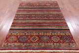 Khorjin Persian Gabbeh Handmade Wool Rug - 5' 7" X 7' 9" - Golden Nile