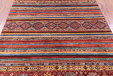 Khorjin Persian Gabbeh Handmade Wool Rug - 5' 7" X 7' 9" - Golden Nile