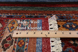 Khorjin Persian Gabbeh Handmade Wool Rug - 5' 7" X 7' 9" - Golden Nile