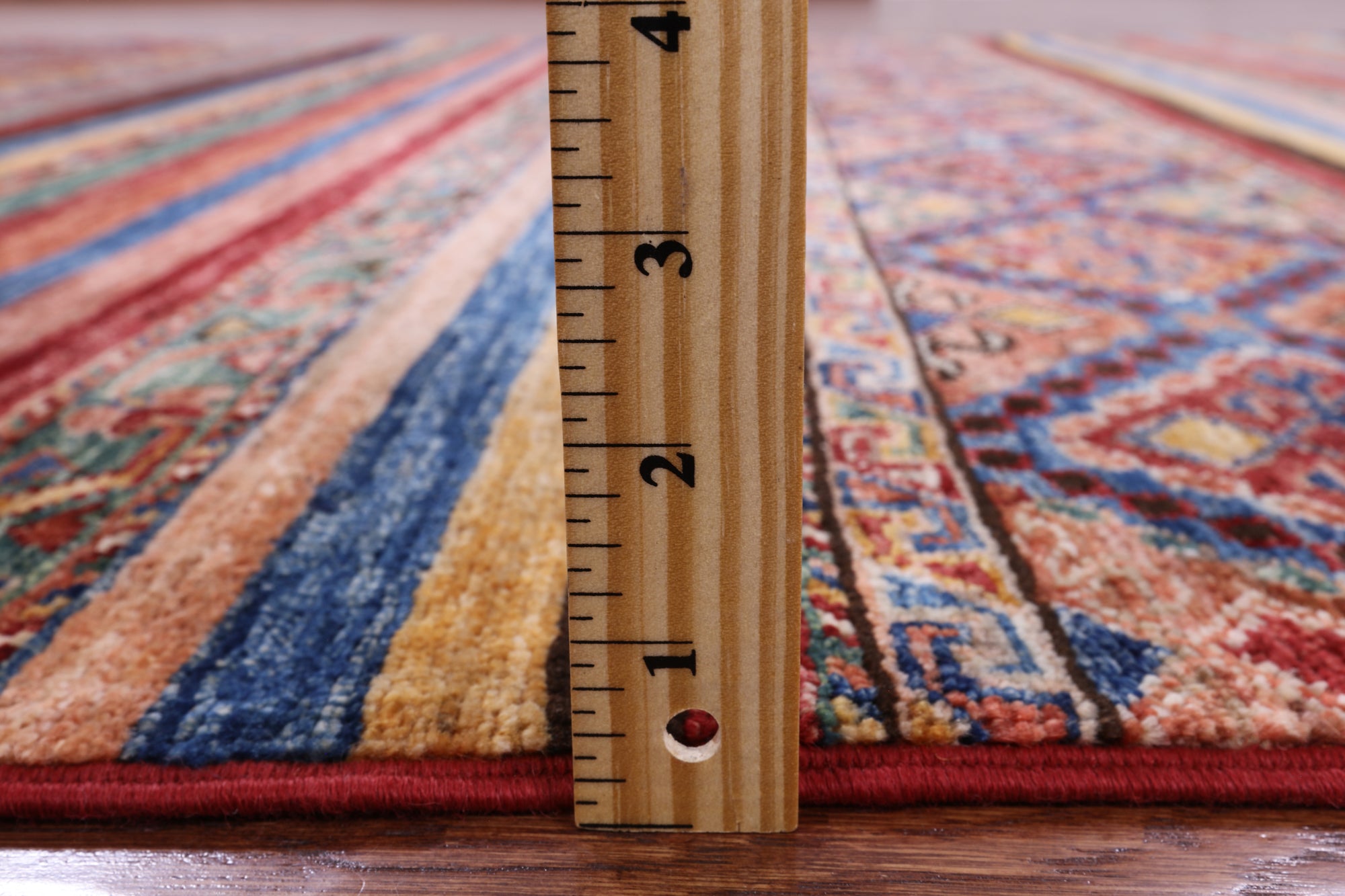 Khorjin Persian Gabbeh Handmade Wool Rug - 5' 7" X 7' 9" - Golden Nile