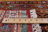 Khorjin Persian Gabbeh Handmade Wool Rug - 3' 11" X 5' 9" - Golden Nile