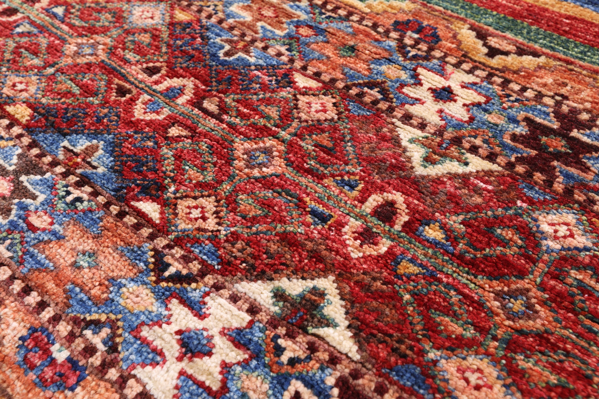 Khorjin Persian Gabbeh Hand Knotted Wool Rug - 3' 4" X 5' 1" - Golden Nile