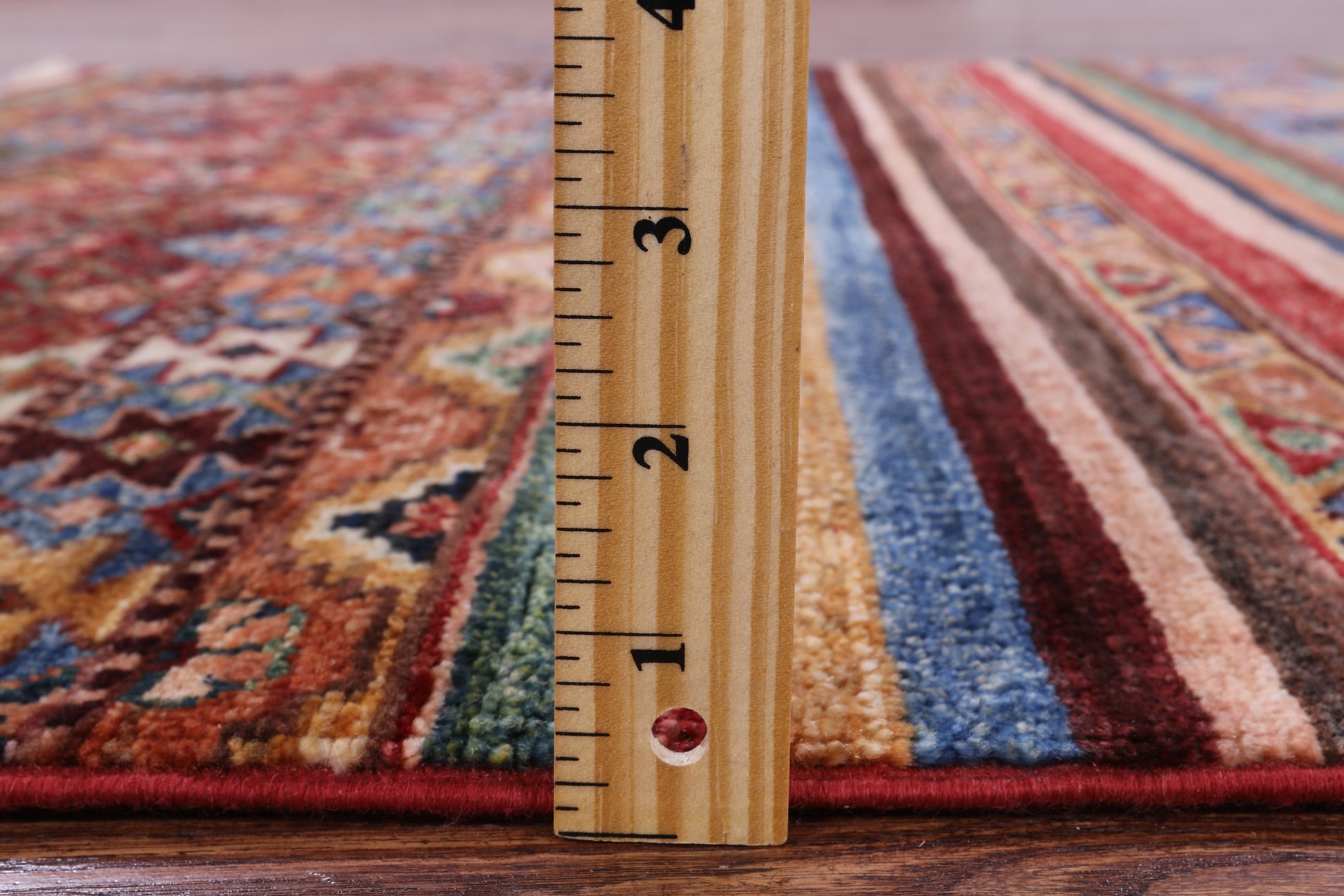 Khorjin Persian Gabbeh Hand Knotted Wool Rug - 3' 4" X 5' 1" - Golden Nile