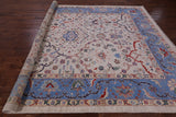 Ivory Turkish Oushak Hand Knotted Wool On Wool Rug - 8' 11" X 12' 2" - Golden Nile