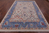 Ivory Turkish Oushak Hand Knotted Wool On Wool Rug - 8' 11" X 12' 2" - Golden Nile